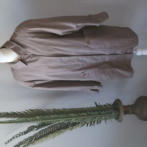 Out Brook Vintage brown trench coat with removable plaid flannel lining